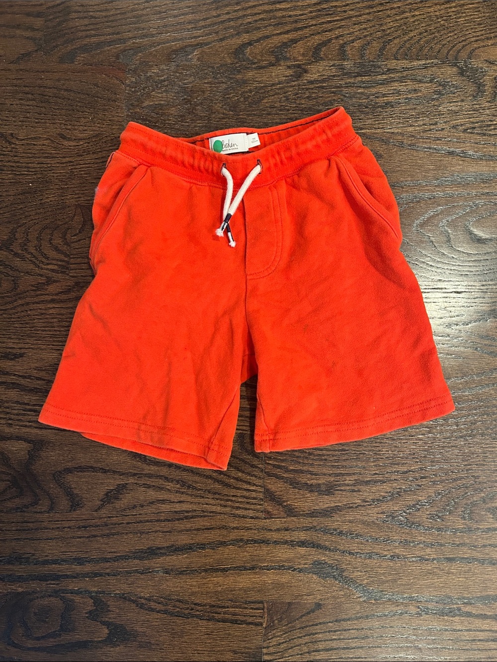 Mini Boden Red Knit Drawstring Shorts